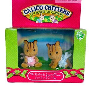 Calico Critters The Furbanks Squirrel Twins  New in Box